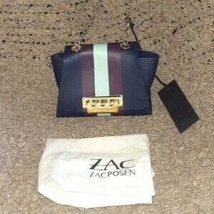ZAC POSEN-Eartha Mini Chain Crossbody Bag-LEATHER-Parisian Nights-NWT-Dustbag